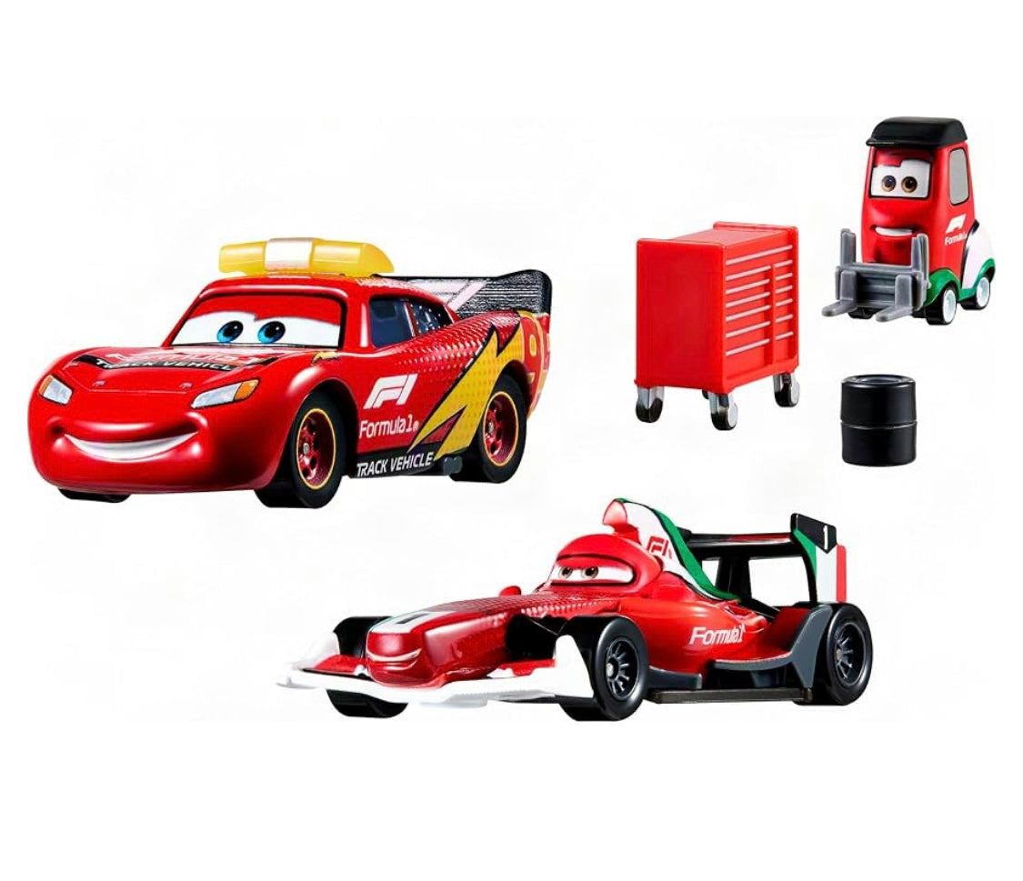 Mattel Disney and Pixar Cars Formula 1 Multipack with 3 Toy Cars