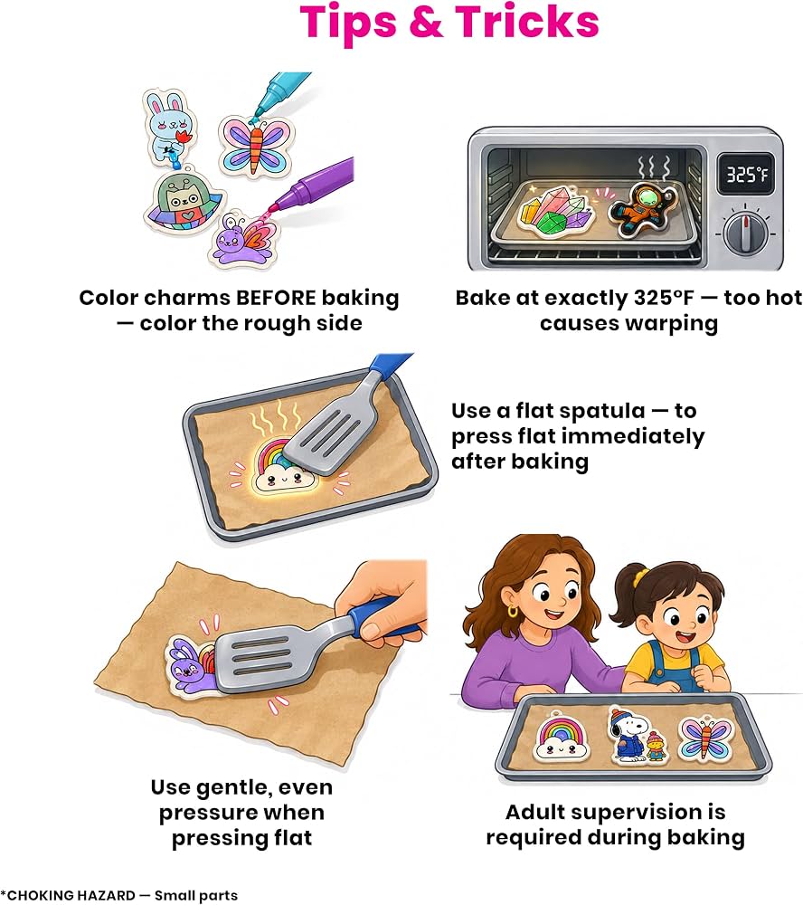 Ooly DIY Shrink Art Charms Kit - Glow Buddies