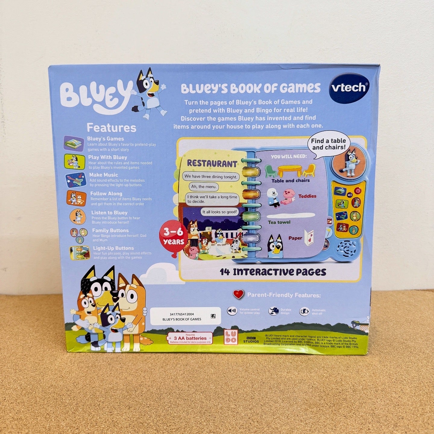 Vtech Bluey Book Of Games Toddler Toy