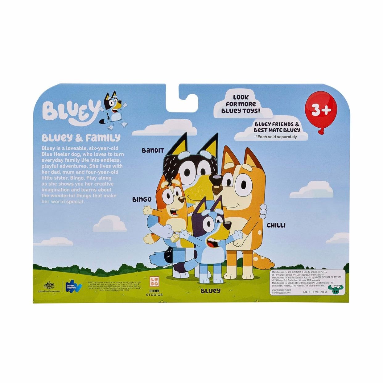 Bluey and Family Figure 4Pack