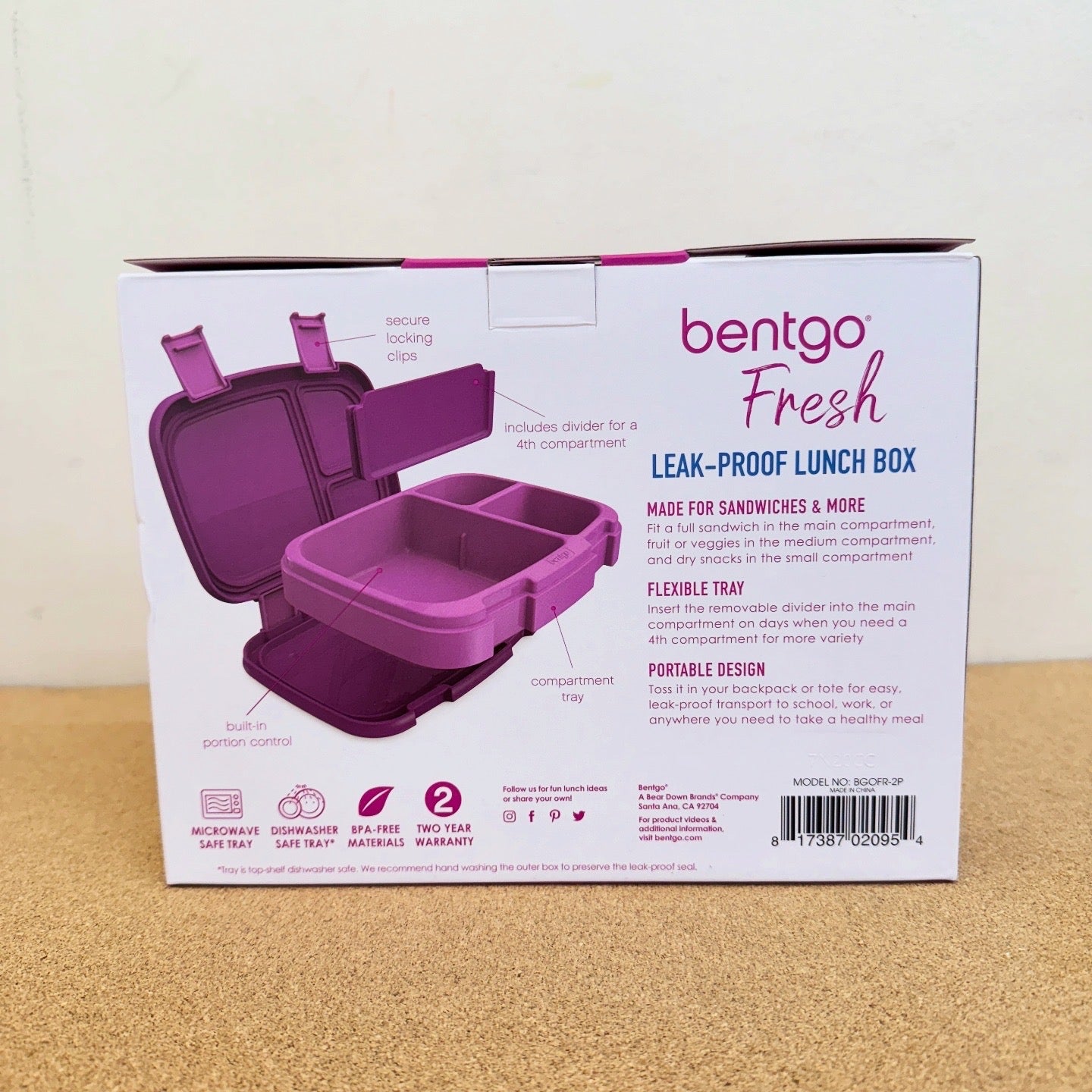 Bentgo Fresh Leak Proof Lunchbox - Purple