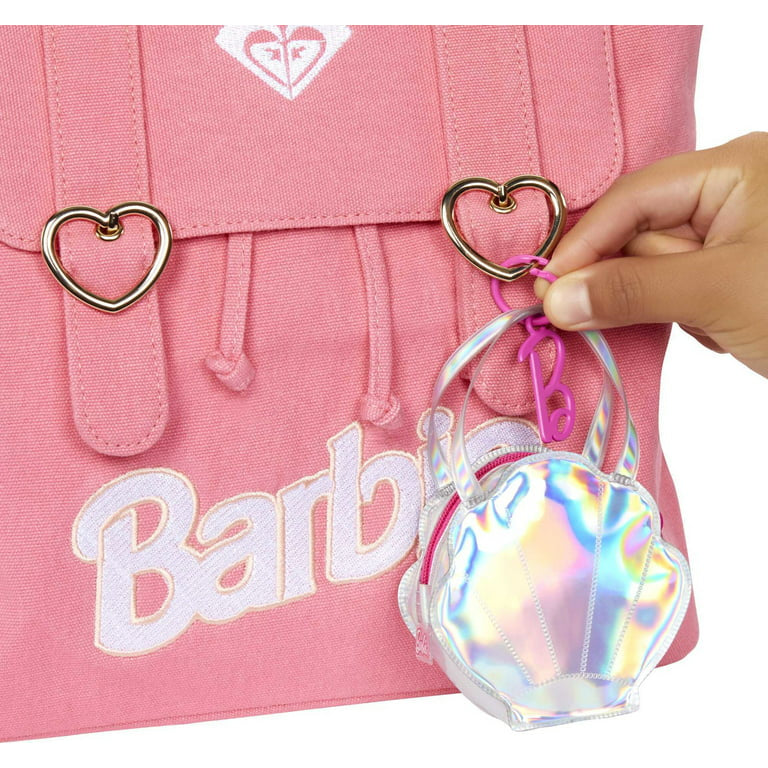 Barbie Clothes Deluxe Clip-On Beach Bag with Swimsuit