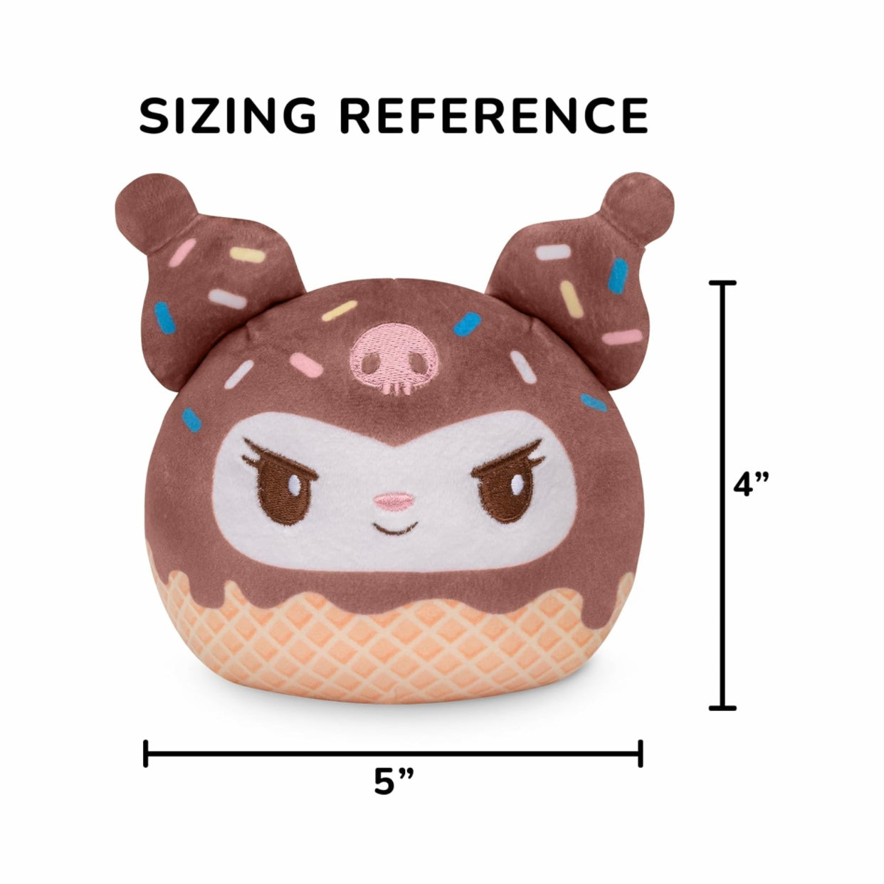 Teeturtle Kuromi Reversible Plushie 4” - Kuromi Ice Cream