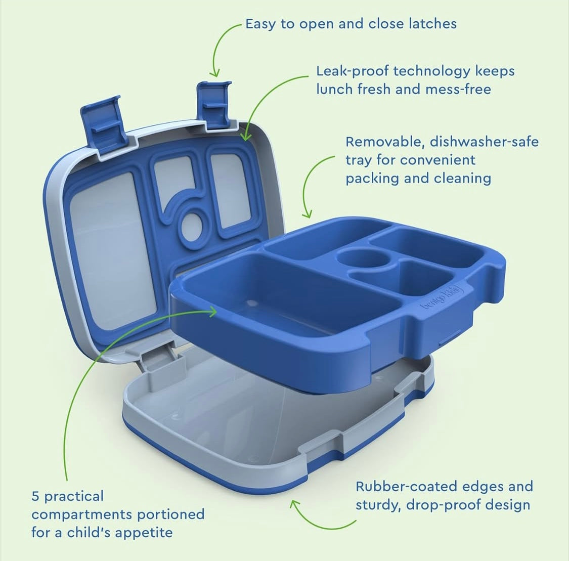 Bentgo Kids Lunch Box- Blue