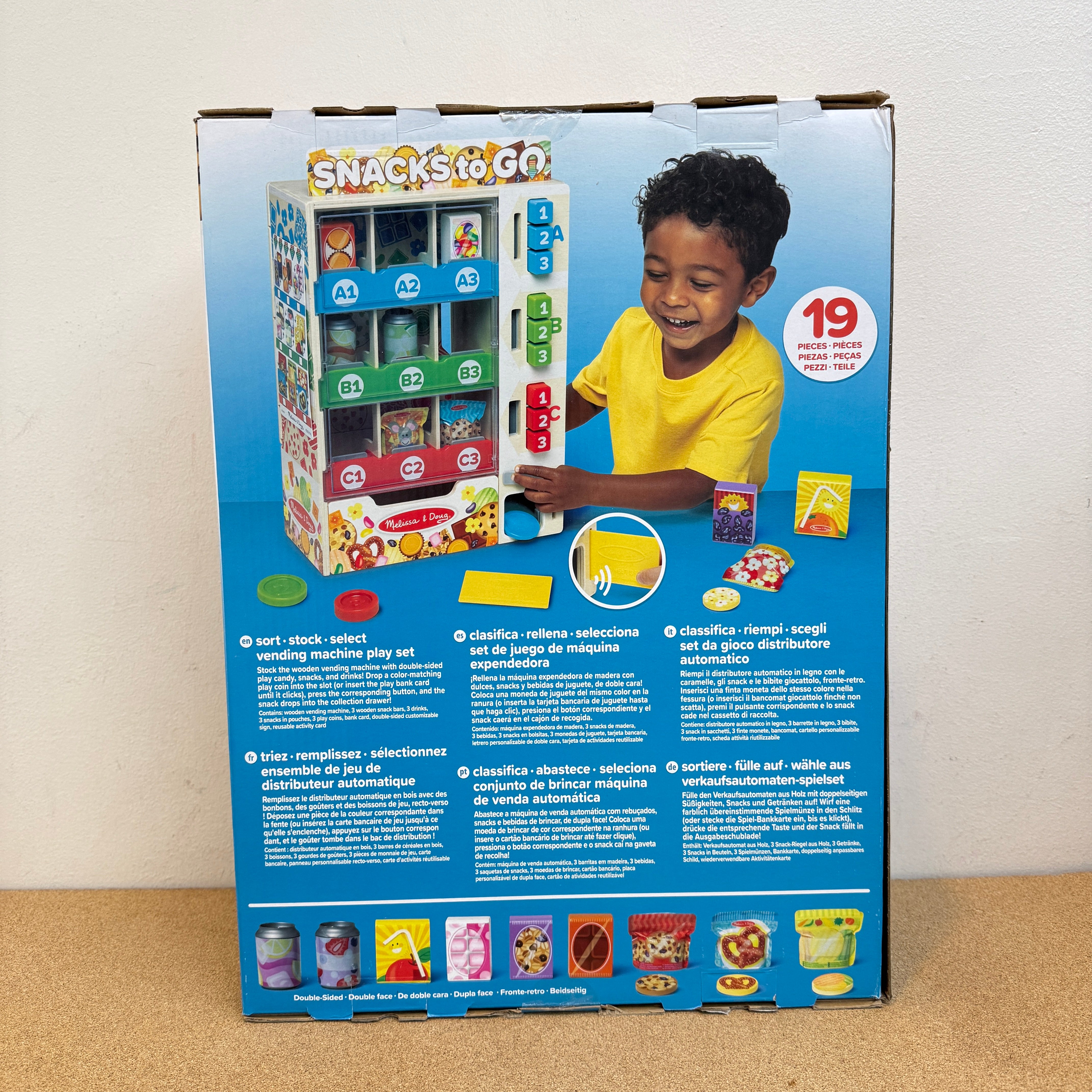 Melissa & Doug Sort-Stock-Select Wooden Vending Machine Playset