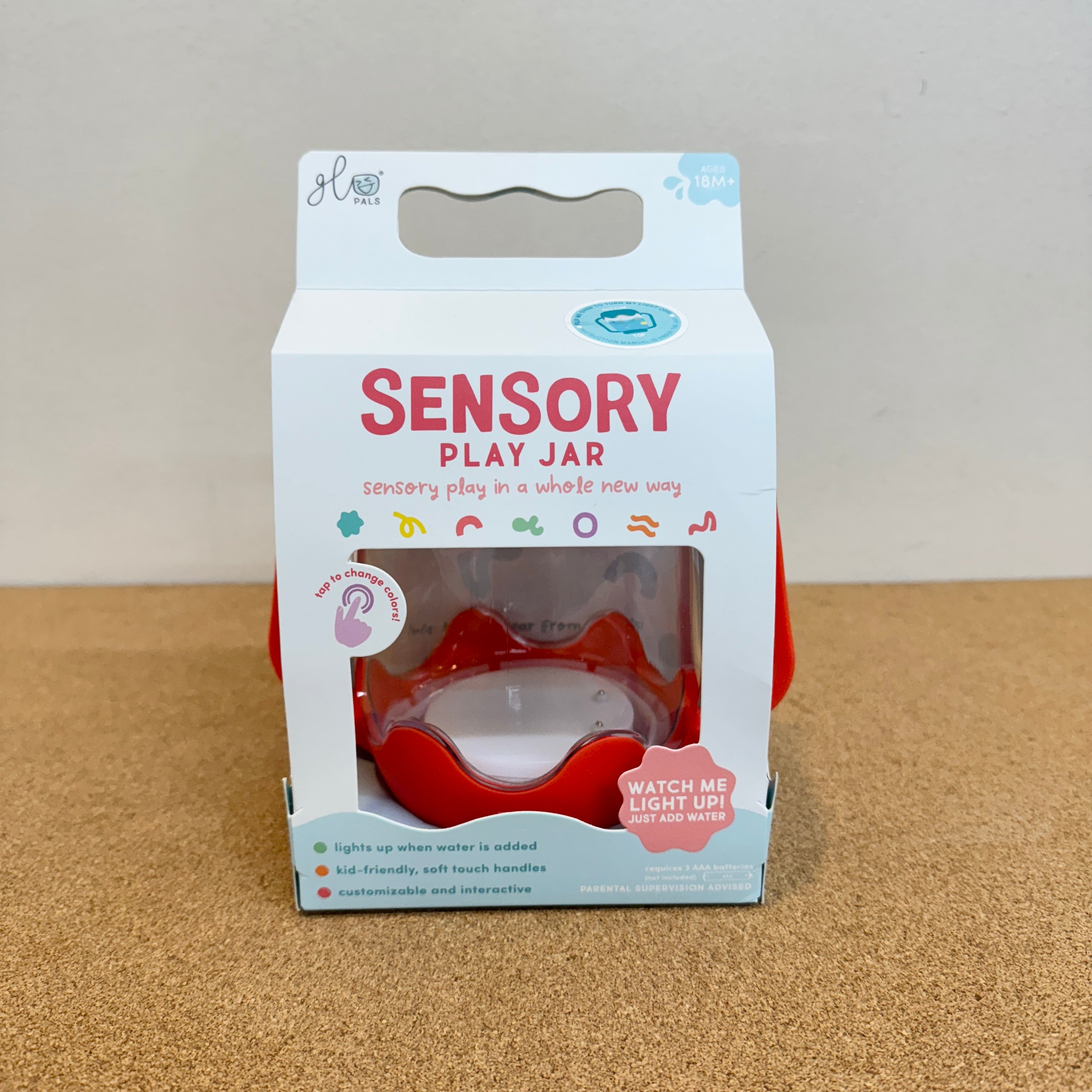 Glo Pals Toddler Sensory Play Jar - Coral