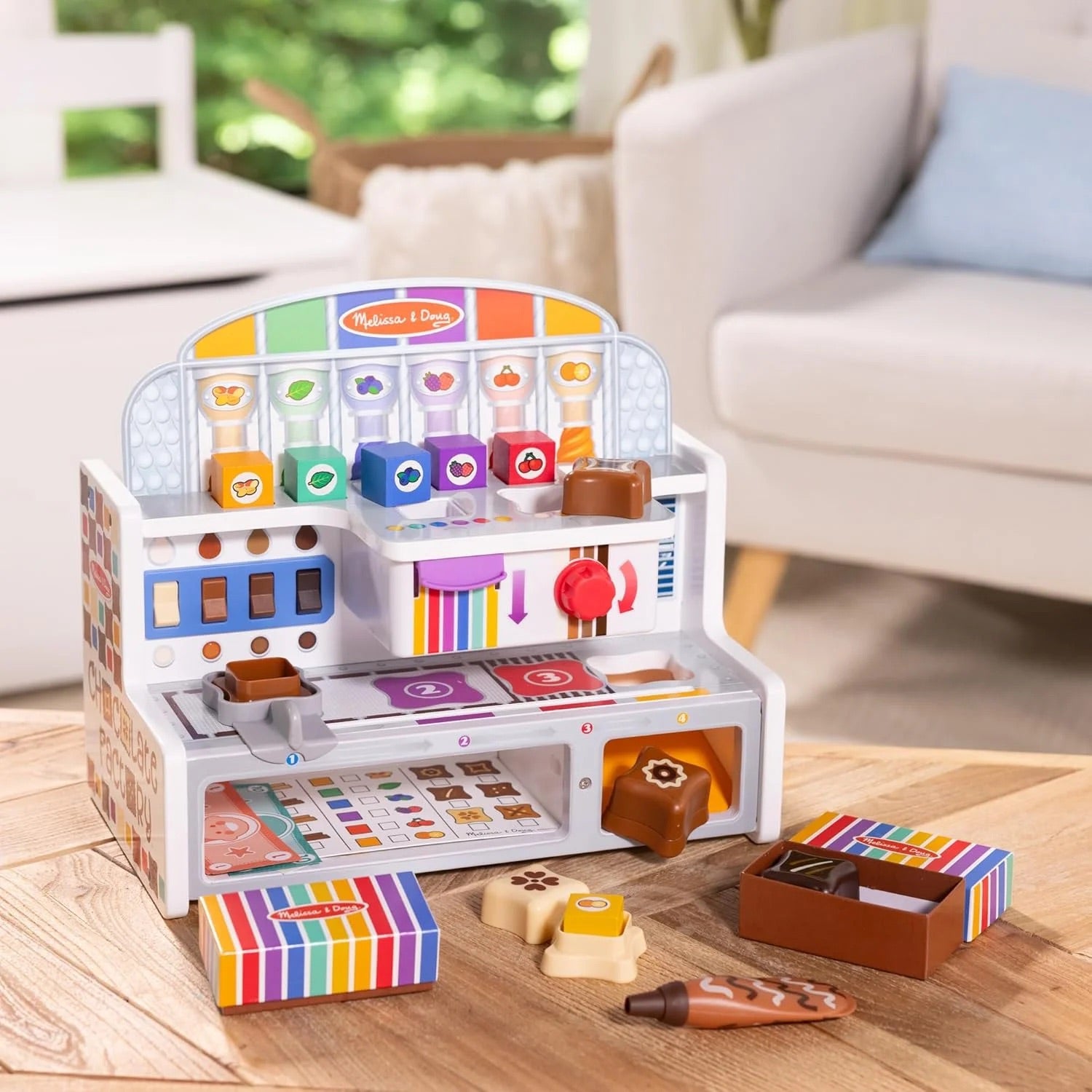 Melissa & Doug Wooden Chocolate Factory Playset