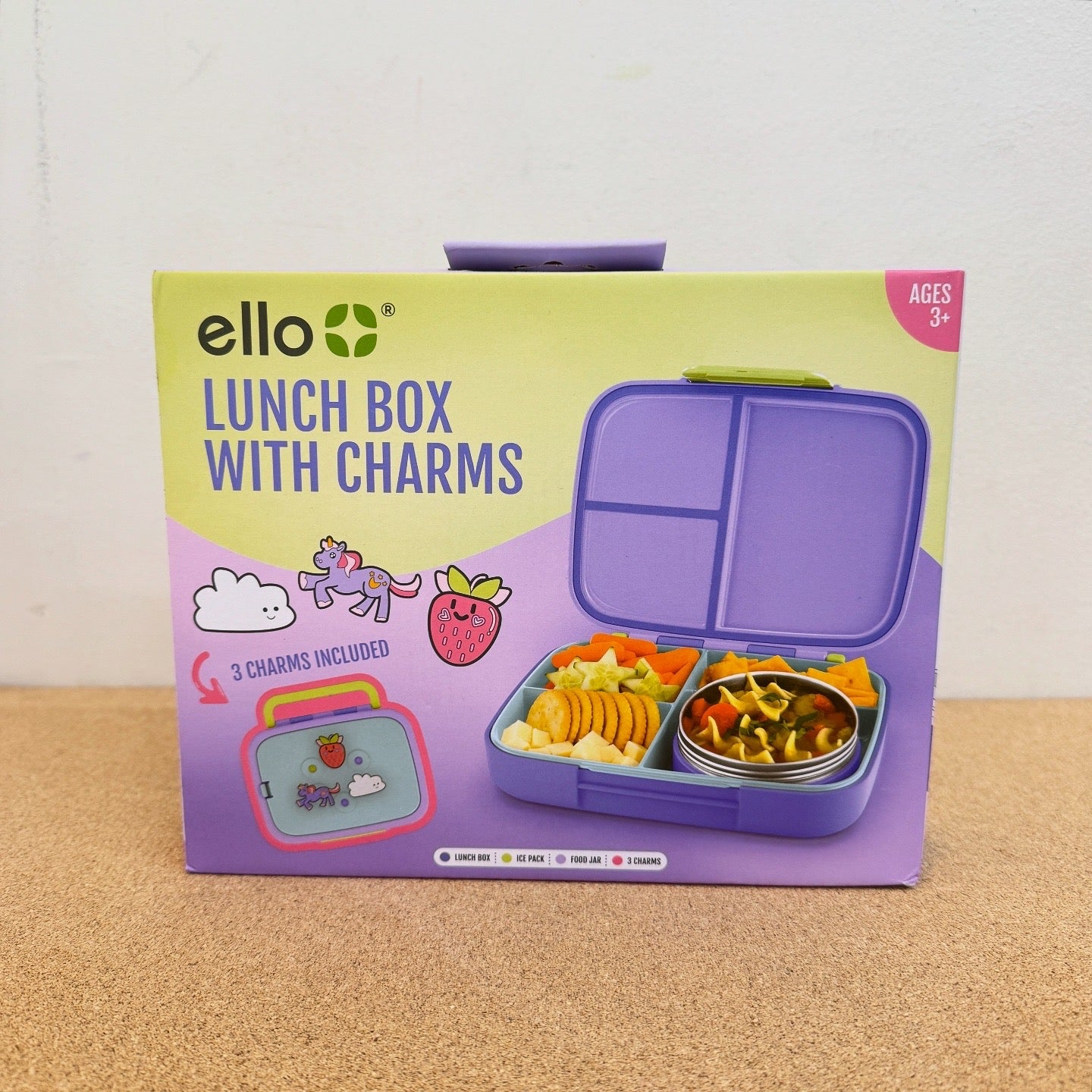 Ello Benni Kids Polypropylene Food Storage Container - Purple