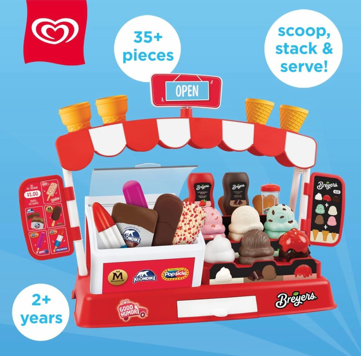 Casdon Pretend Ice Cream Parlor Toddler￼ Playset