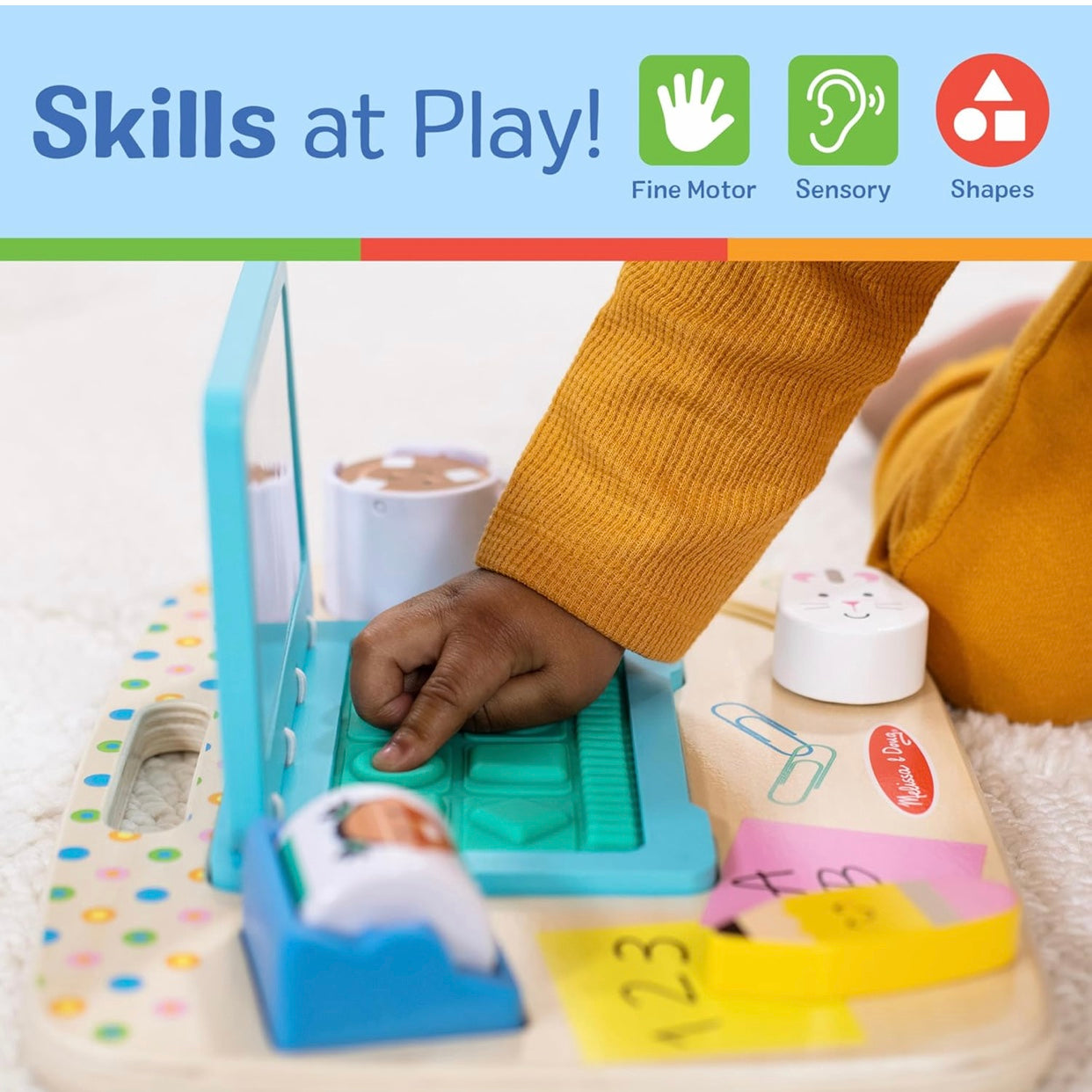 Melissa & Doug Wooden Work & Play Desktop Activity Board