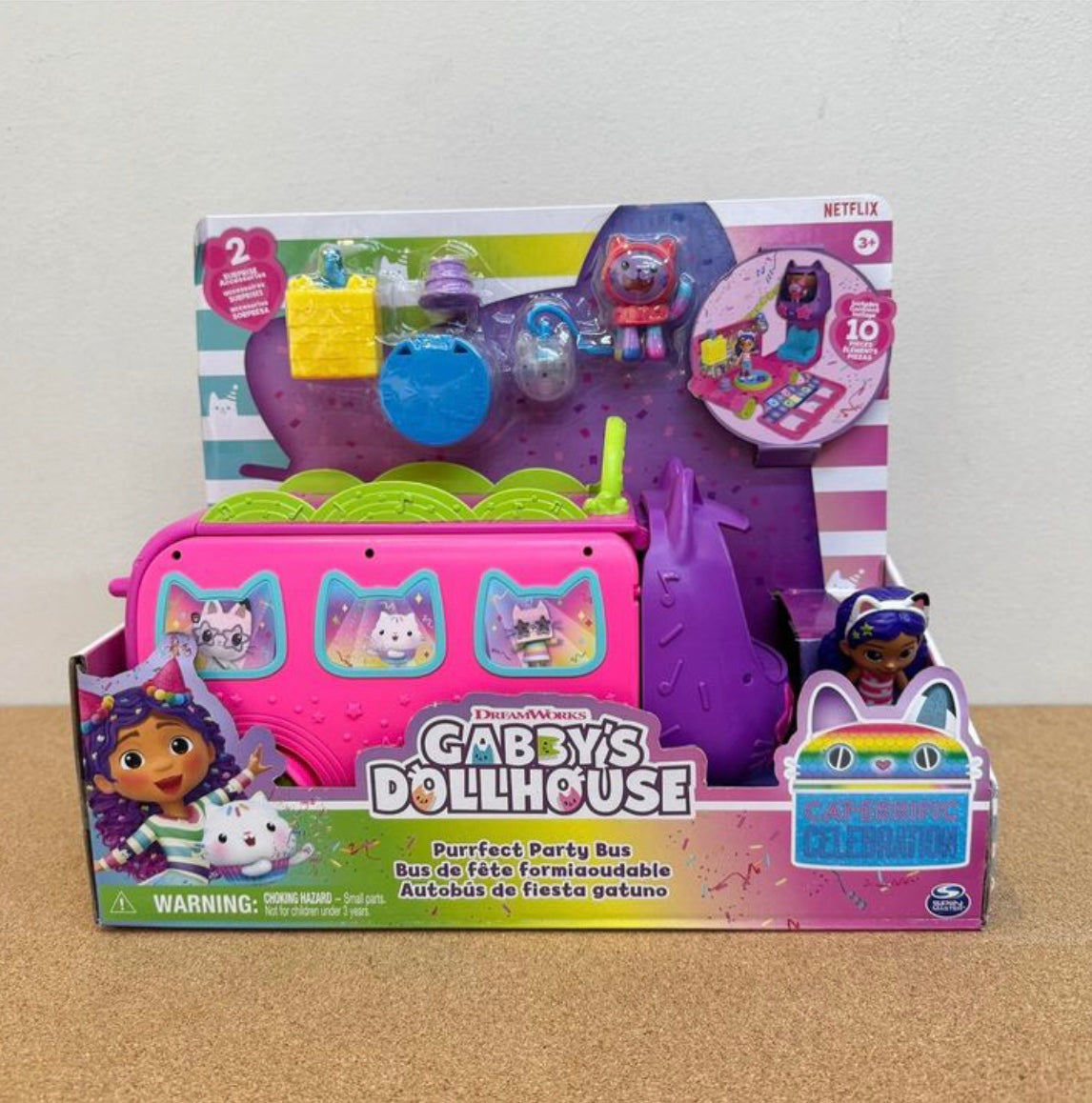 Gabby’s Dollhouse Sprinkle Party Bus Playset