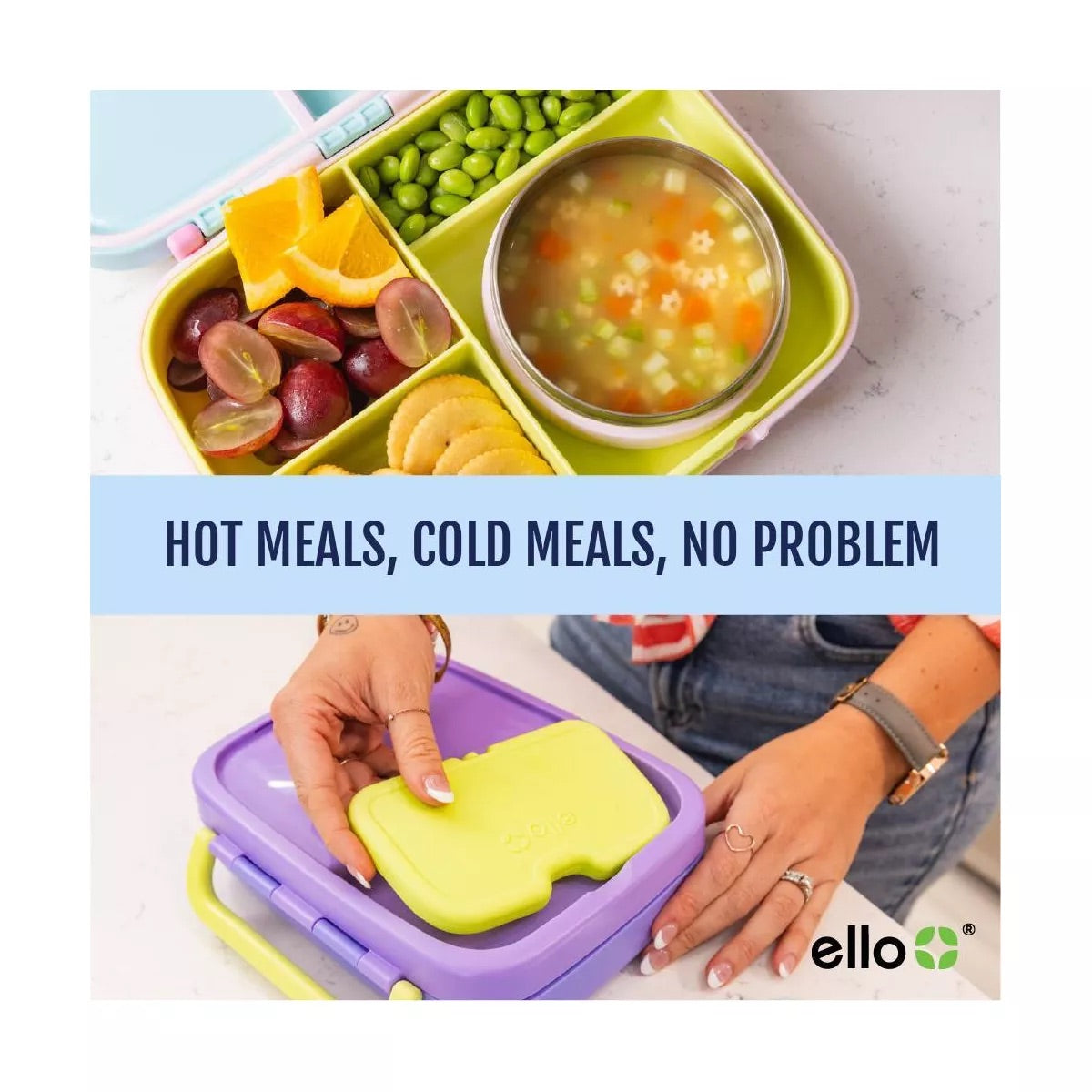 Ello Kids Benni Polypropylene Food Storage Container - Purple