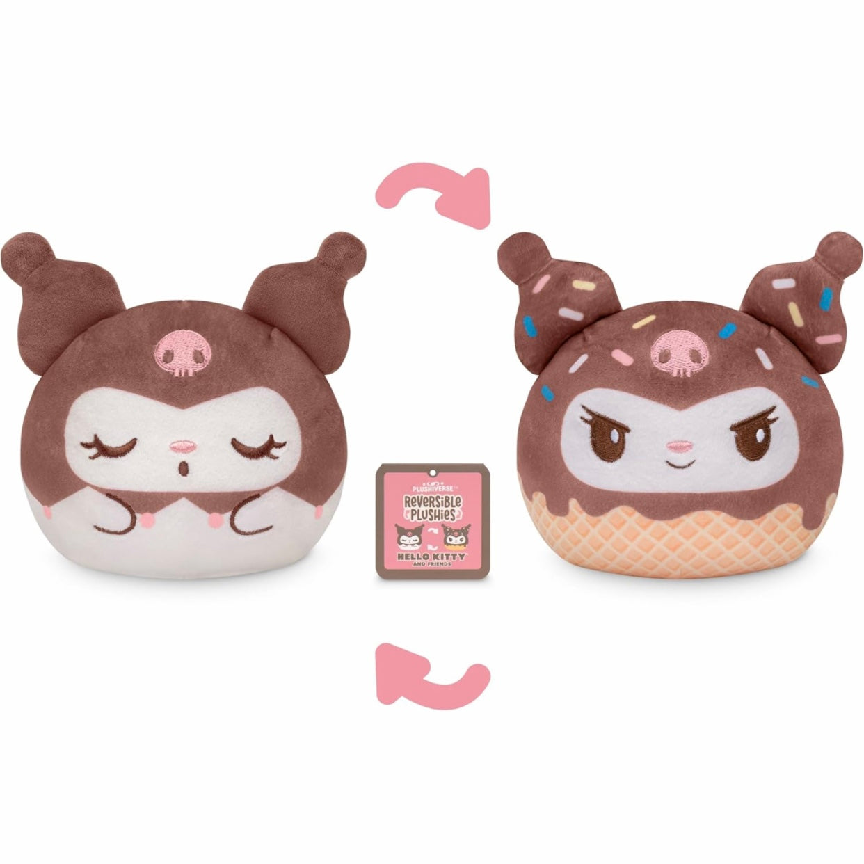 Teeturtle Kuromi Reversible Plushie 4” - Kuromi Ice Cream