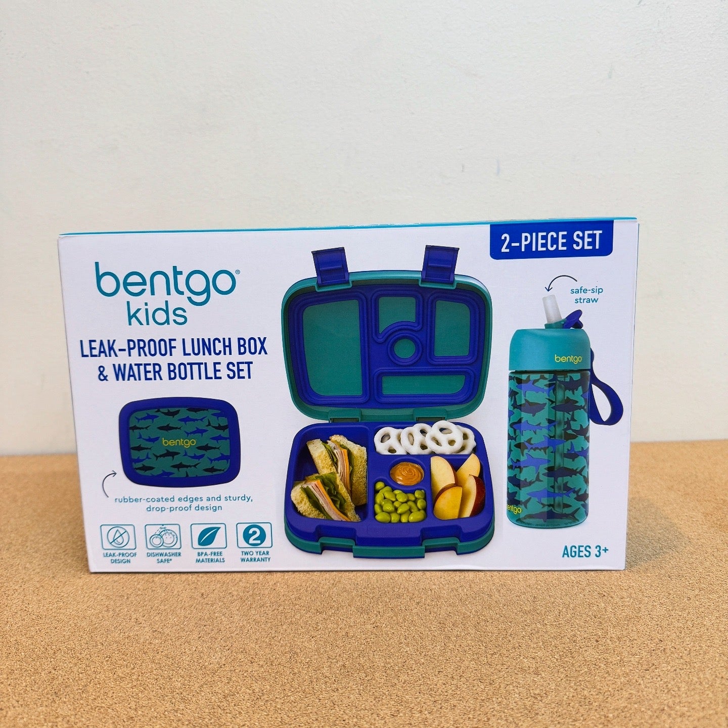 Bentgo Kids Lunchbox & Water Bottle Set - Shark