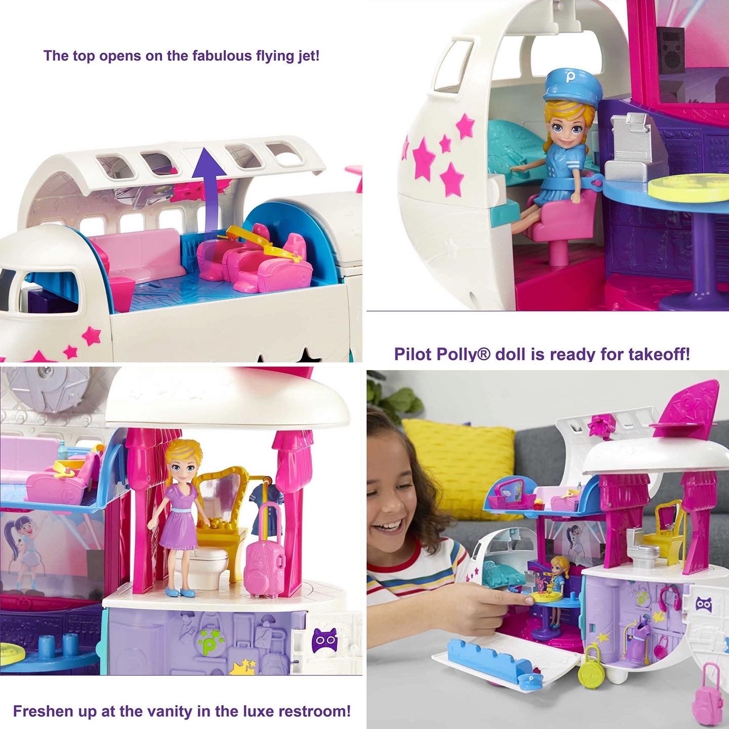 Polly Pocket Flying Fabulous Jet