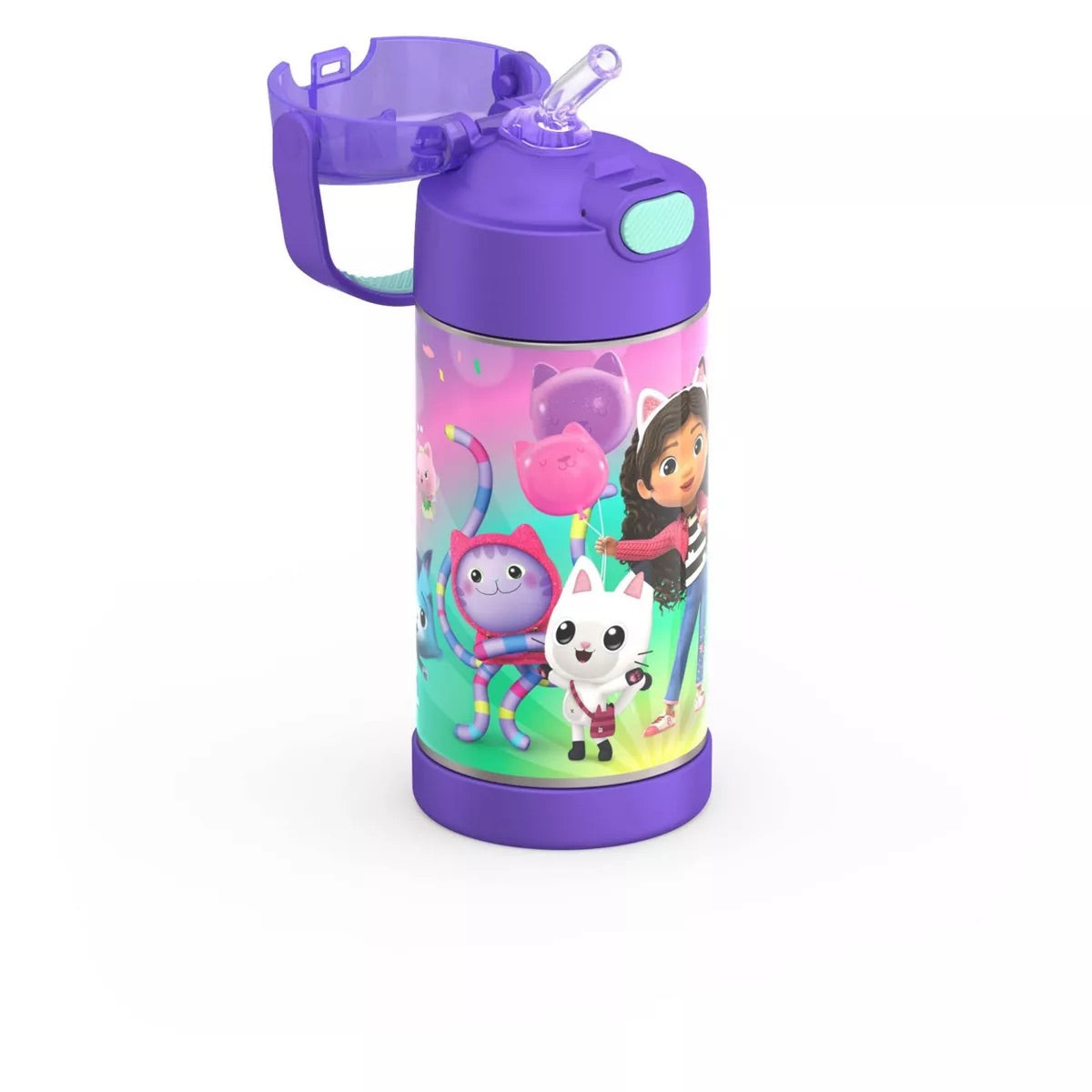 Thermos Kids Funtainer 12oz Water Bottle - Gabby’s Dollhouse