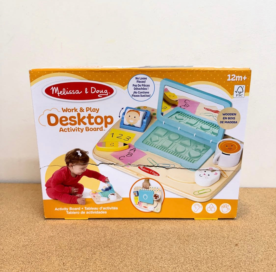 Melissa & Doug Wooden Work & Play Desktop Activity Board