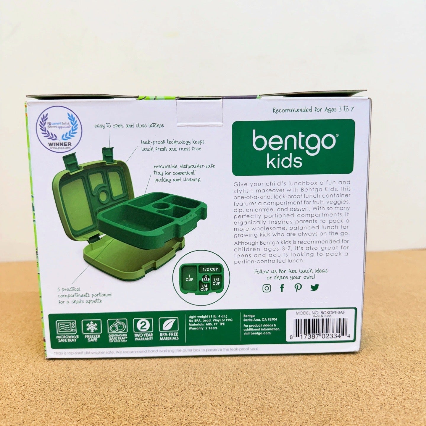 Bentgo Kids Durable & Leak Proof Lunchbox - Safari