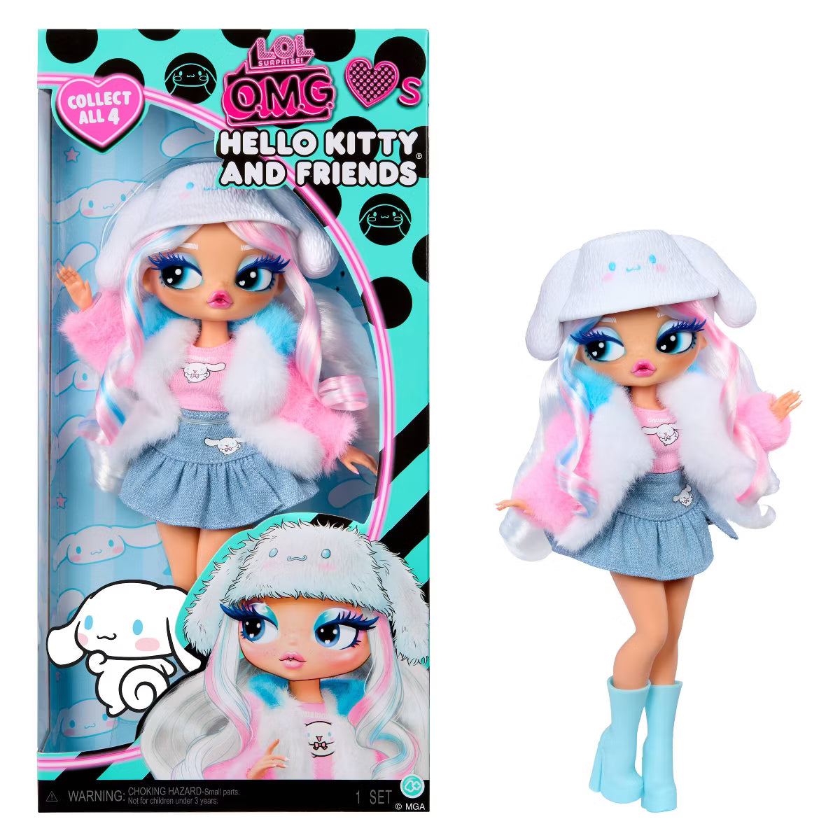 LOL Surprise OMG Loves Hello Kitty and Friends Fashion Doll - Cinnamoroll