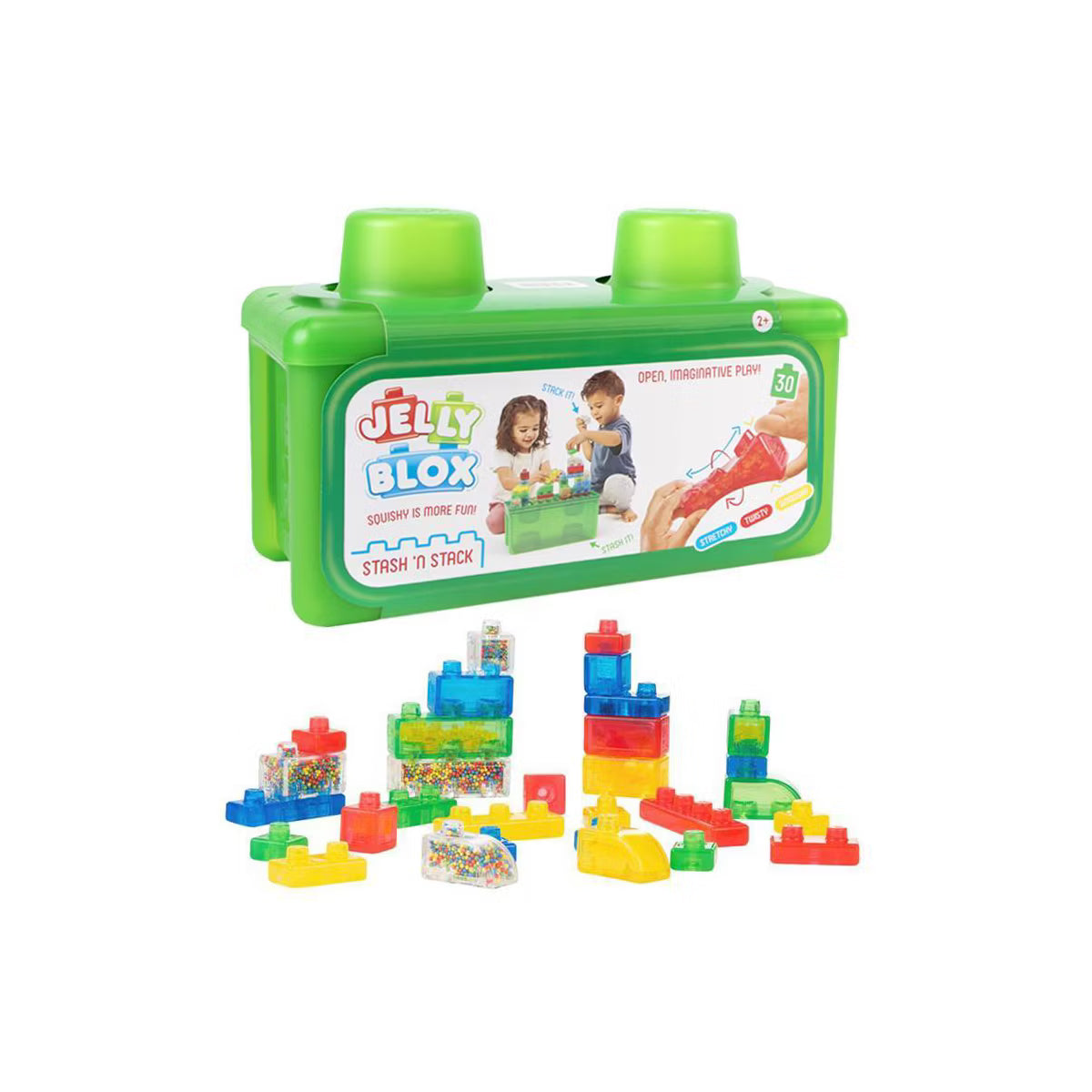 Jelly Blox 2-in-1 Stash & Stack Storage Case