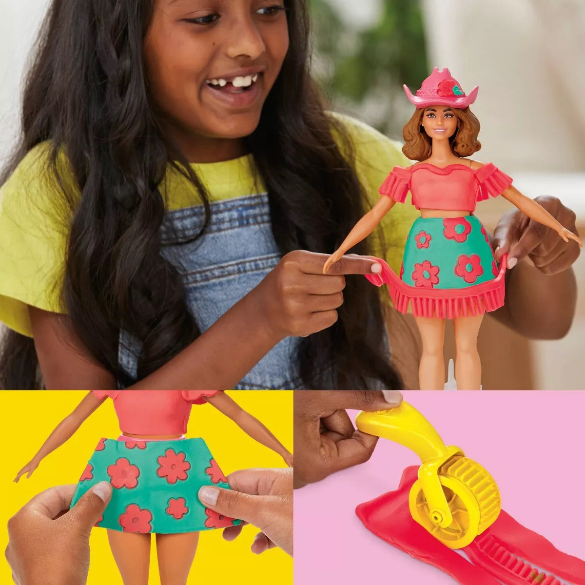 Play Doh Barbie Florals and Fringe Designer Doll Set