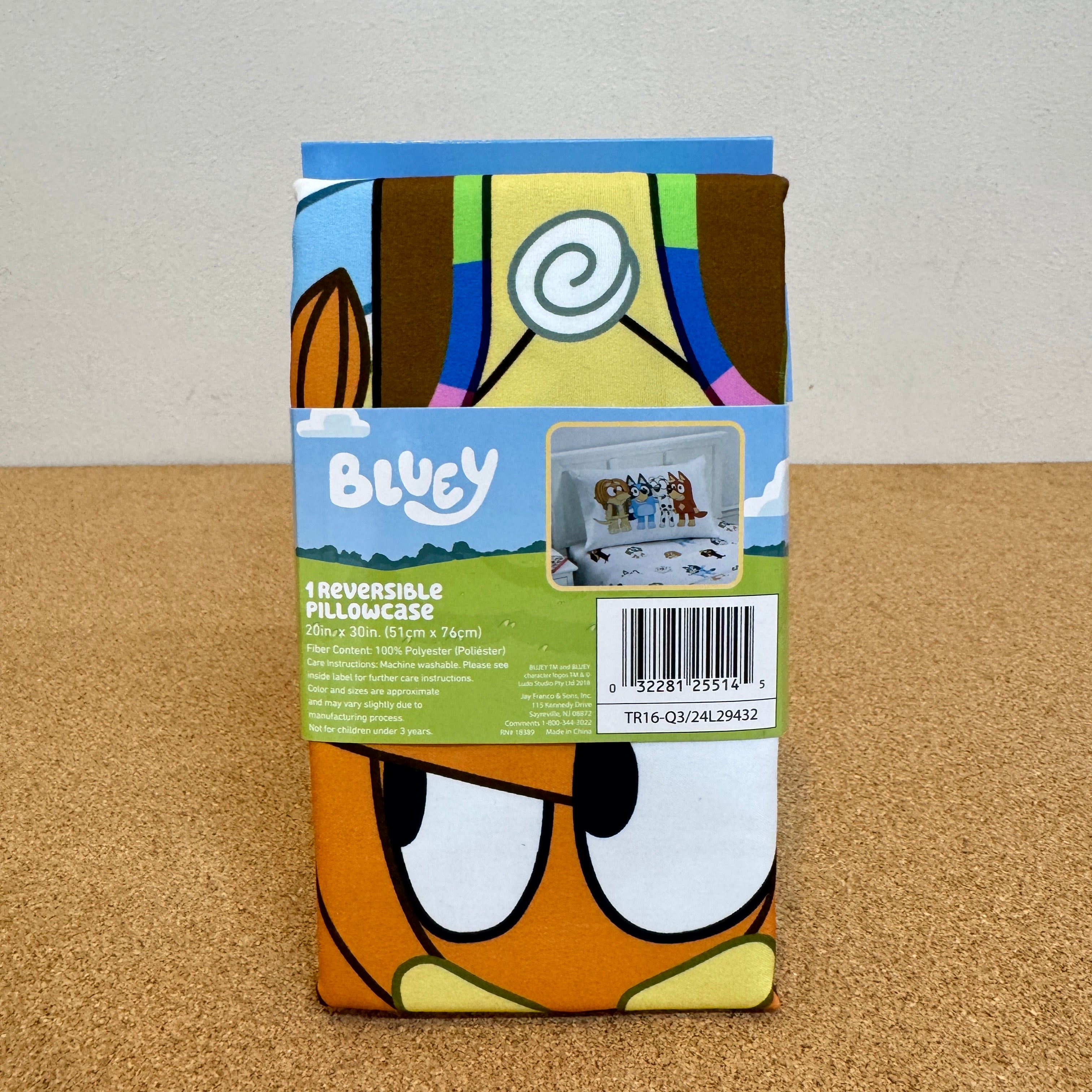 Bluey Kids Reversible Pillowcase 20In x 30In