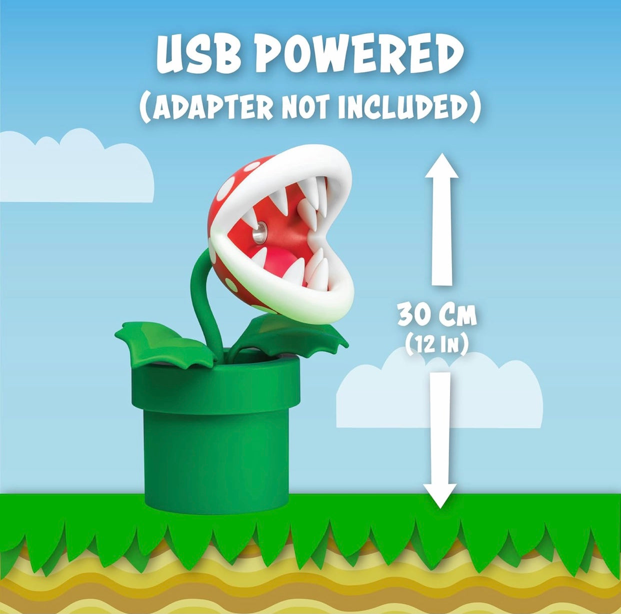 Nintendo Super Mario Bros Piranha Plant Posable Lamp