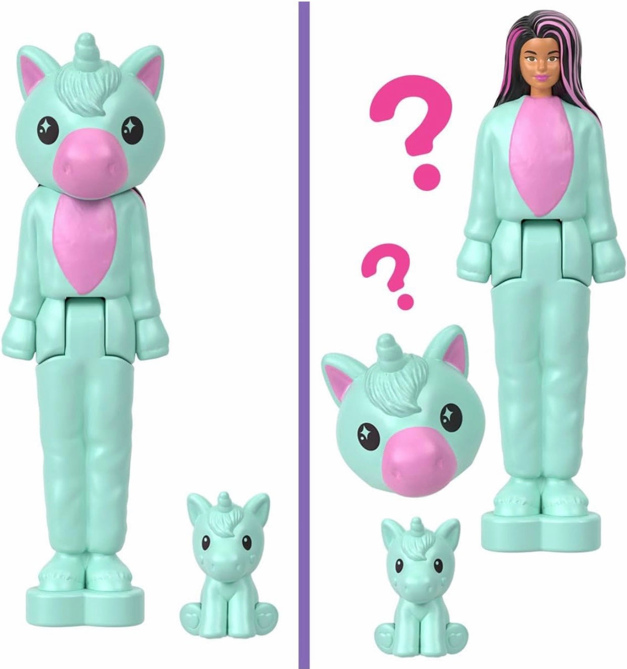 Barbie Mini BarbieLand Cutie Reveal Doll & Pet Color Dream Series