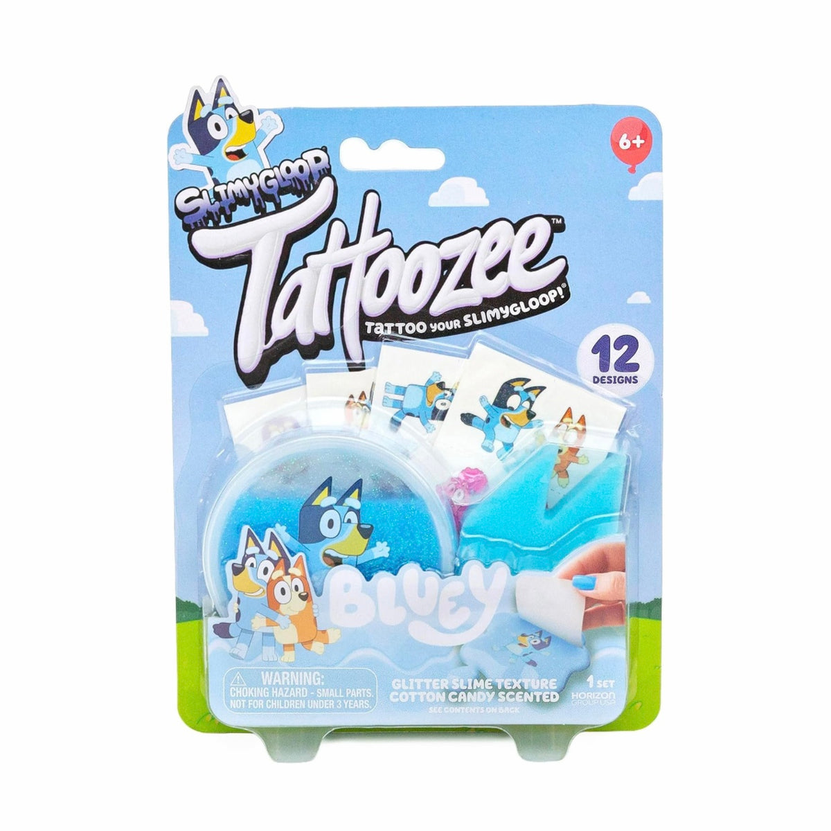 Slimygloop Tattoozee Bluey Tattoo Transfer Slime Kit