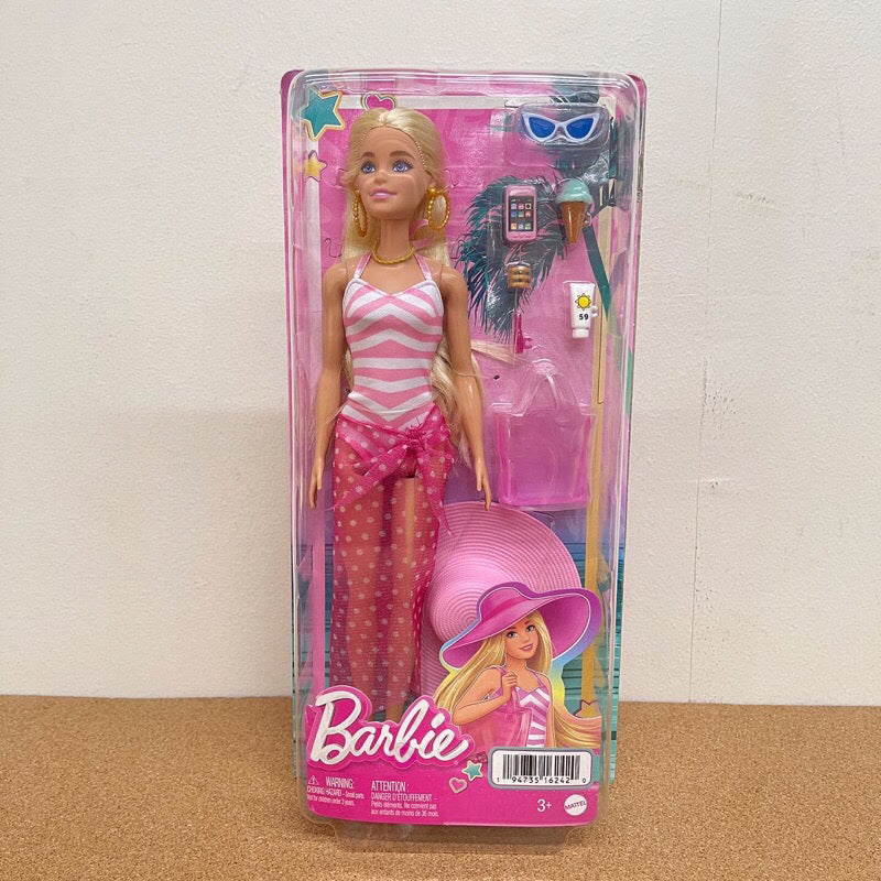 Barbie Doll with Swimsuit & Beach Themed Accessories