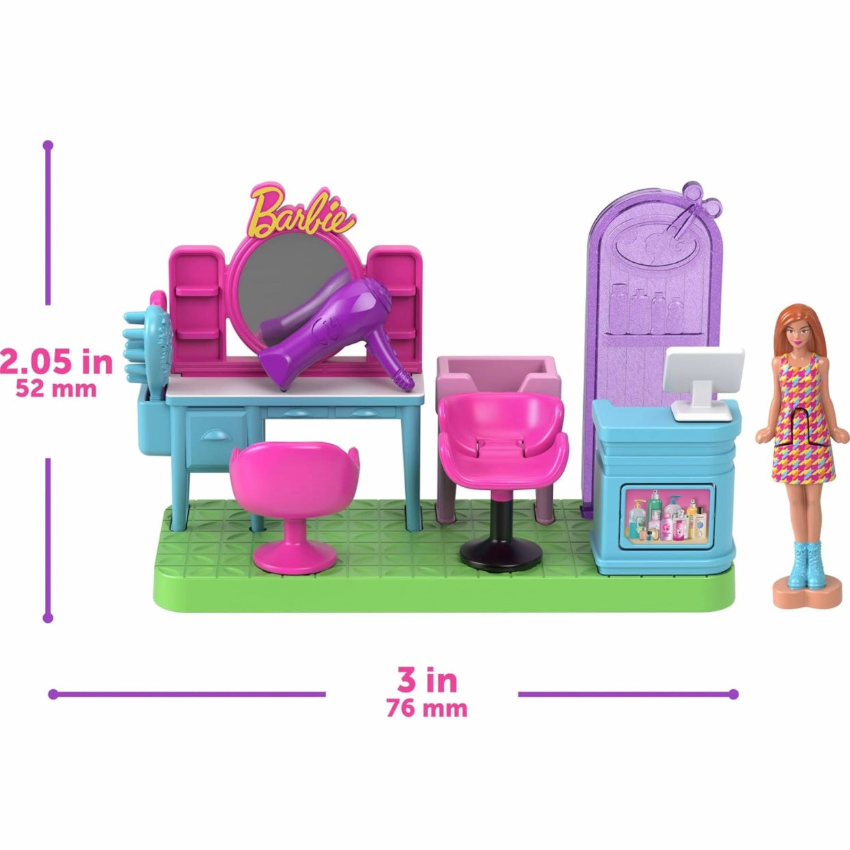 Barbie Mini Barbieland Collectible Hair Salon Playset