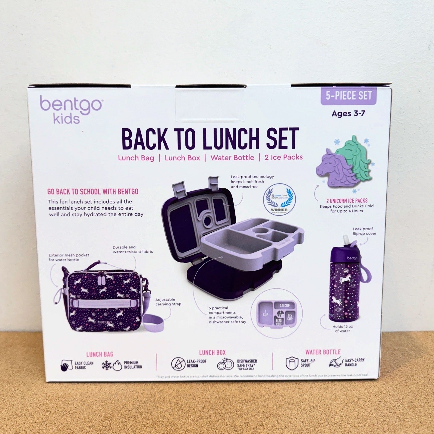Bentgo Kids Back to Lunch Set - Unicorn