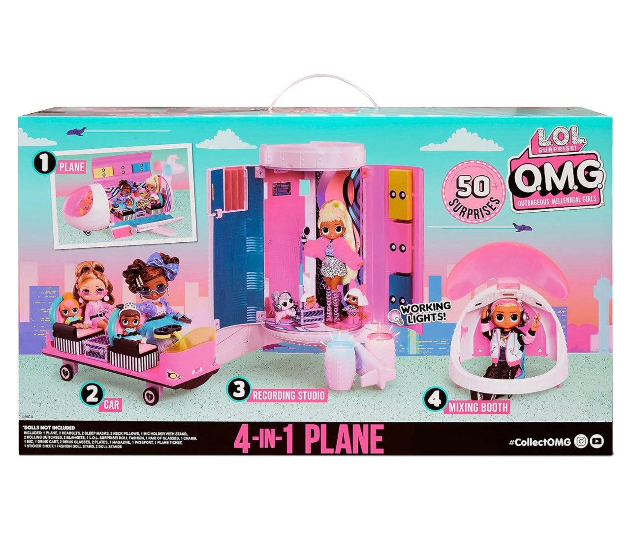 LOL Surprise OMG 4-in-1 Travel Plane