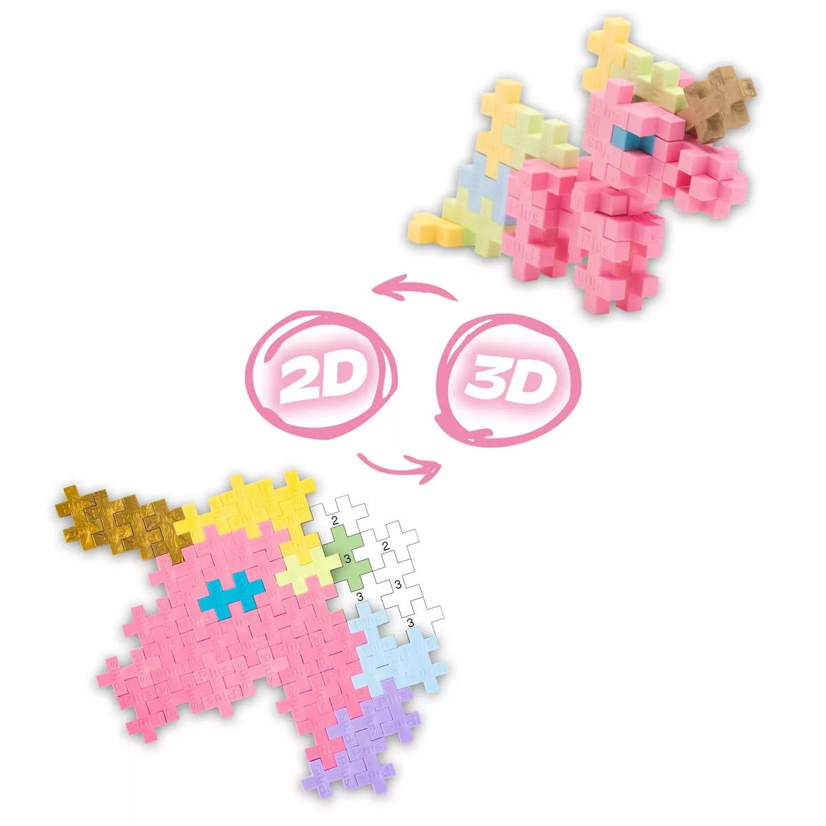 Plus-Plus Puzzle By Number Activity Pad - Fairytale
