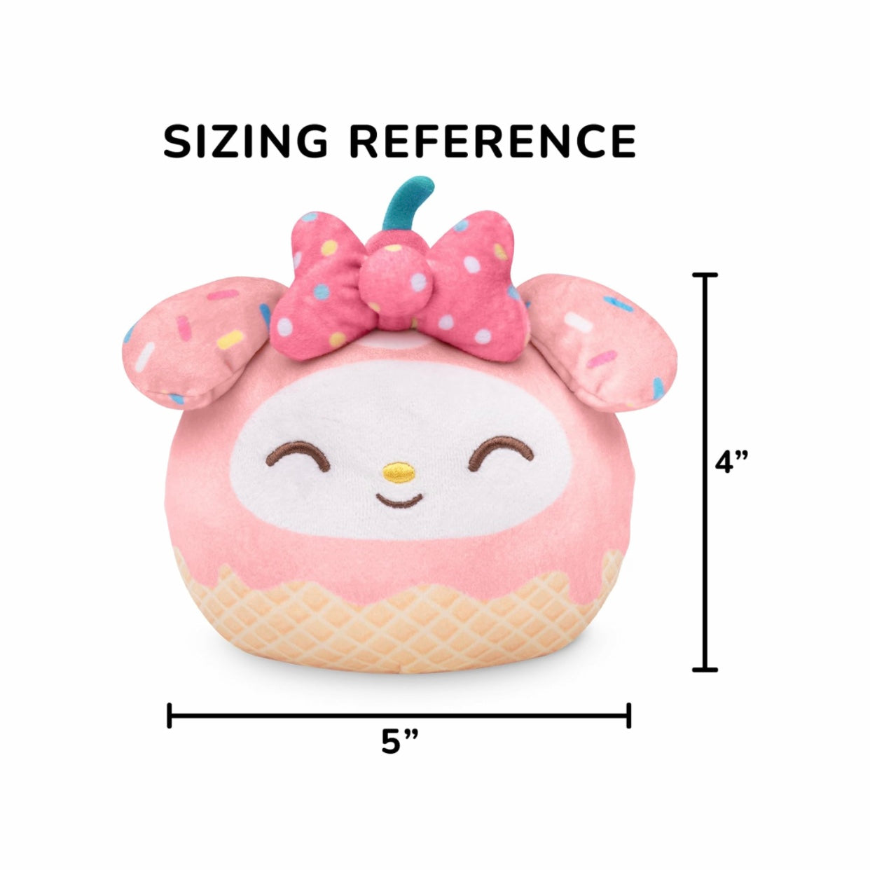 Teeturtle My Melody Reversible Plushie 4” - My Melody Ice Cream