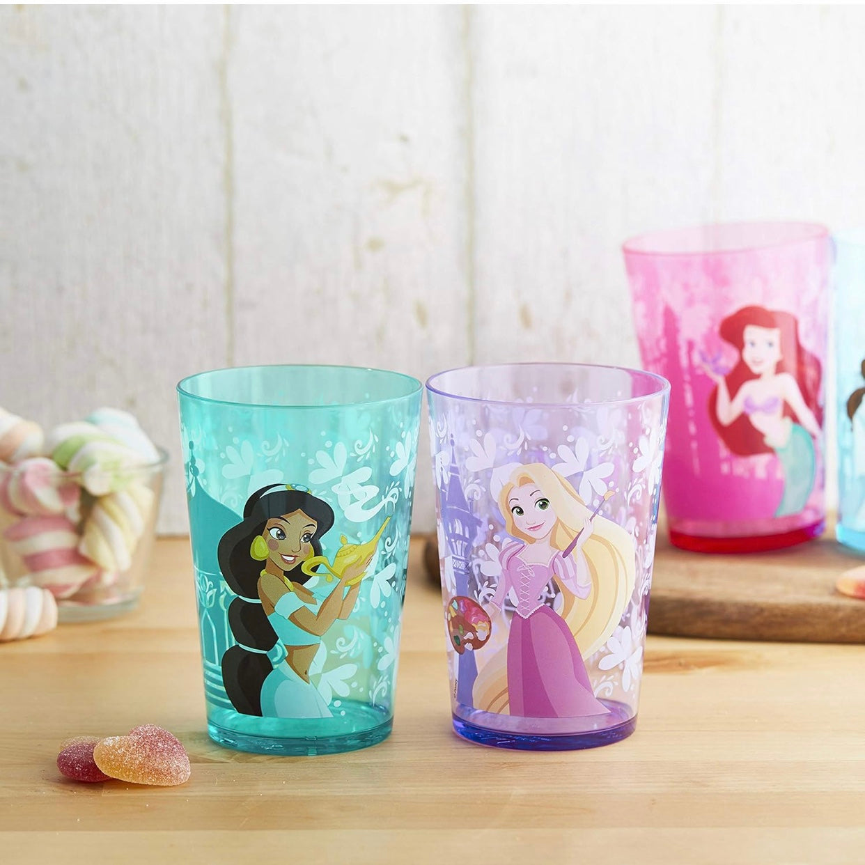 Zak Design Disney Princess Plastic Cups Set 4Pk 14.5Oz