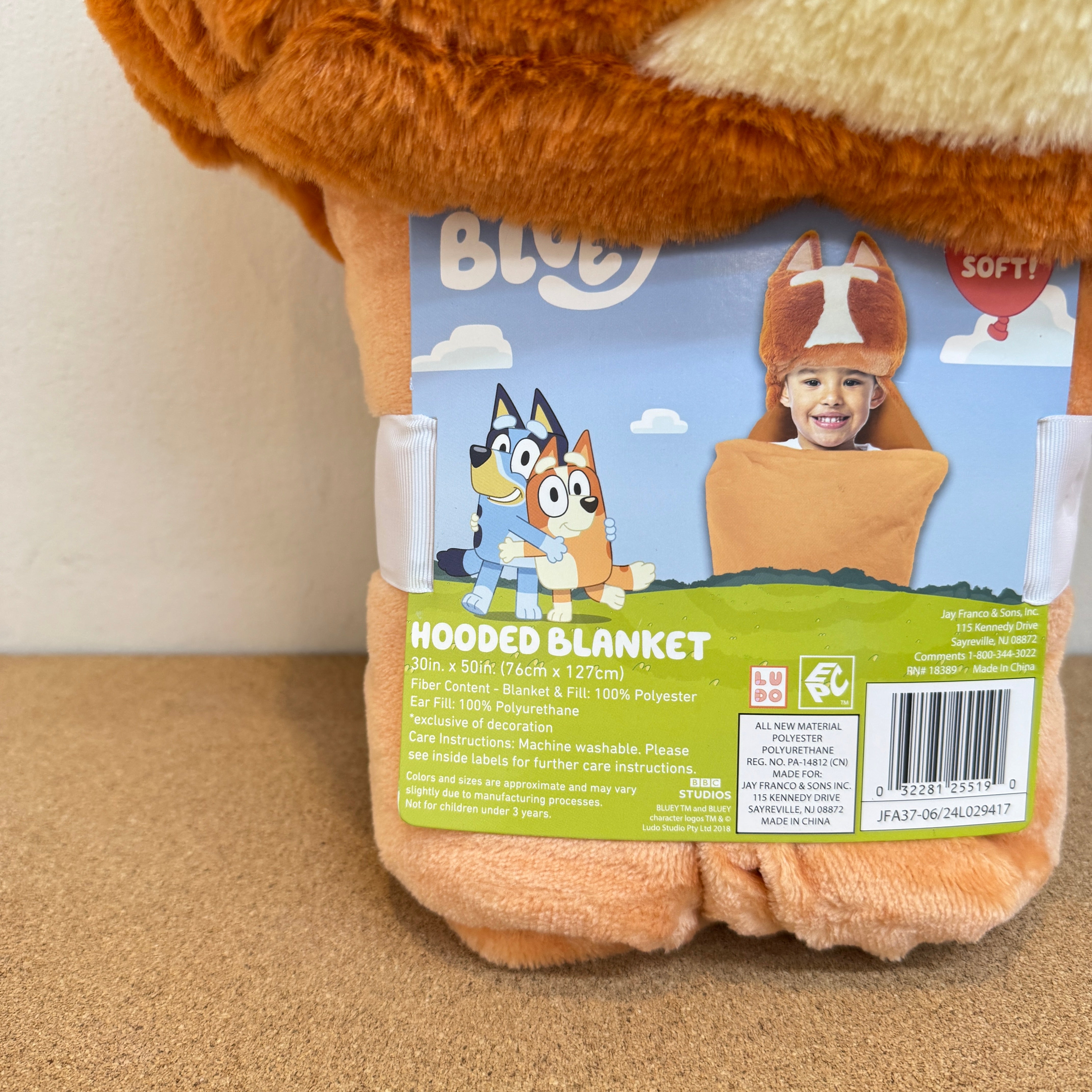 Bluey Kids Hooded Blanket - Bingo