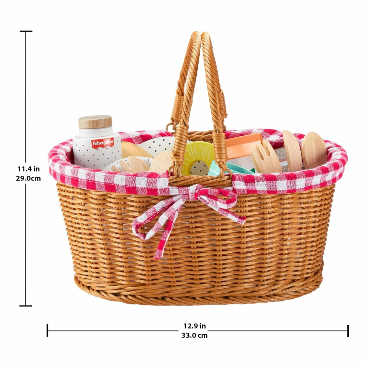 Fisher Price Wooden Picnic Basket Playset