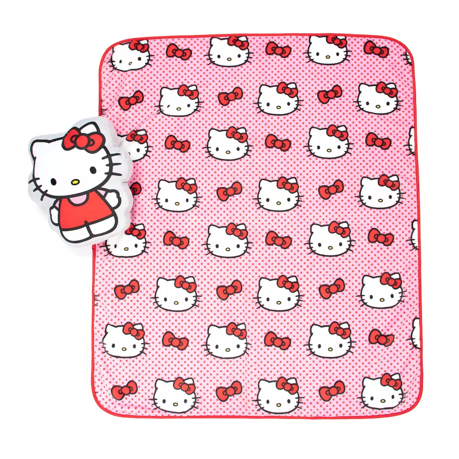 Hello Kitty Pillow and Throw Set(40x50Inch)