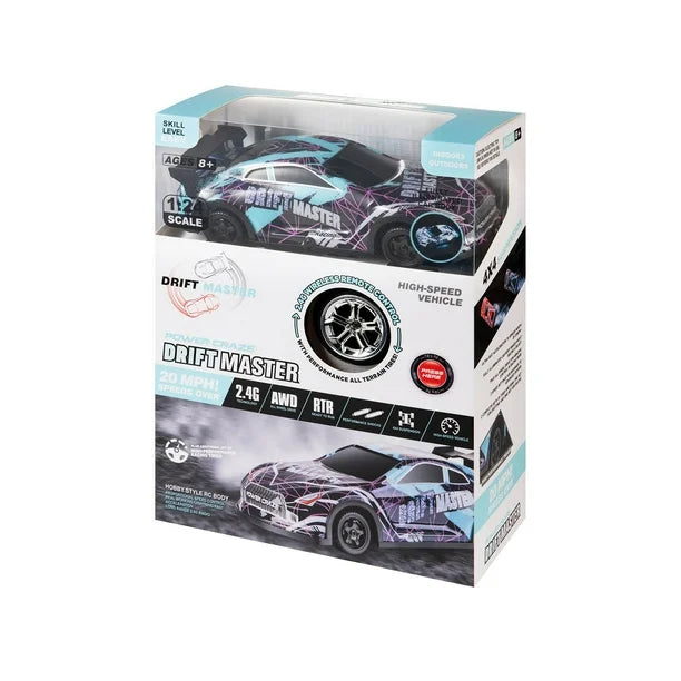 Power Craze Drift Master 1:24 Scale Drift RC Car - Blue