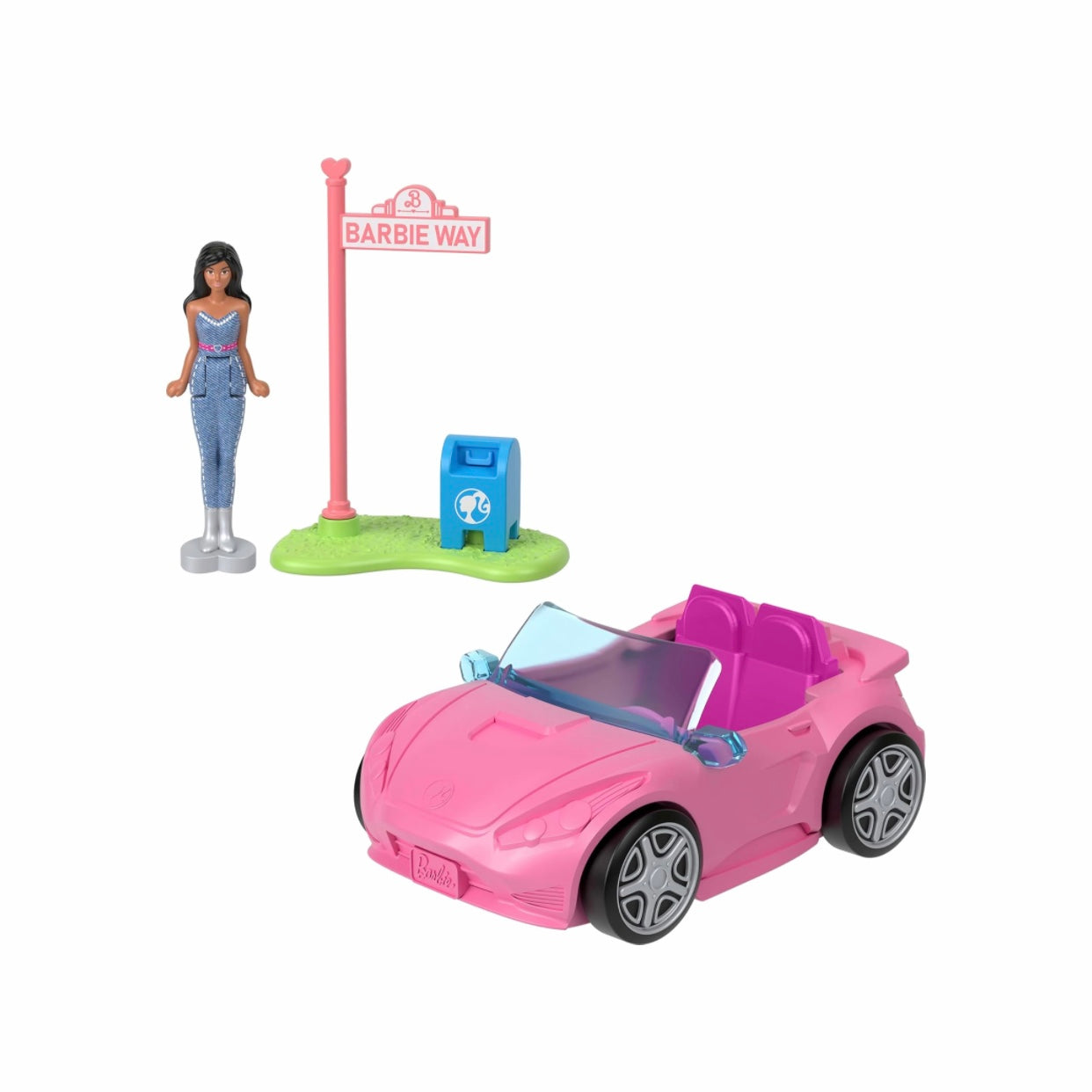 Barbie Mini Barbieland 4Pack Doll & Toy Vehicle Set