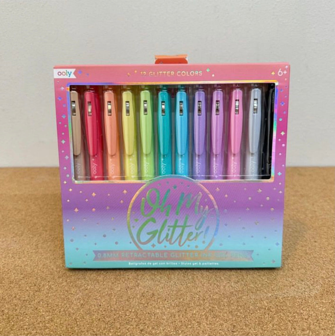 Ooly Oh My Glitter! Retractable Glitter Gel Pens Set of 12