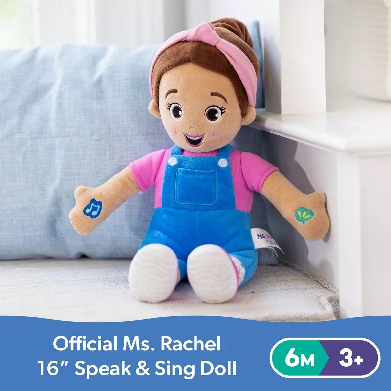 Ms. Rachel Speak & Sing Doll 16”