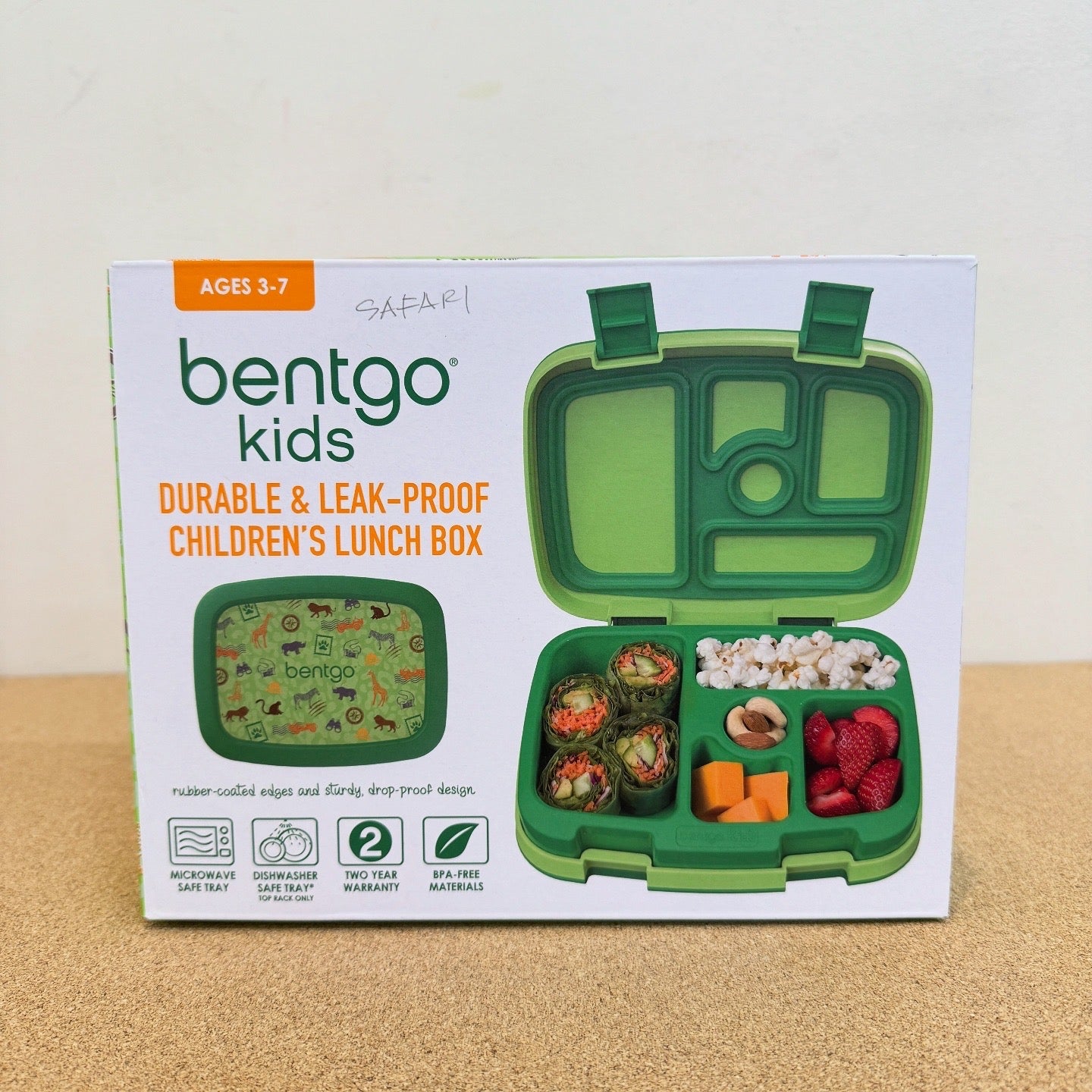 Bentgo Kids Durable & Leak Proof Lunchbox - Safari
