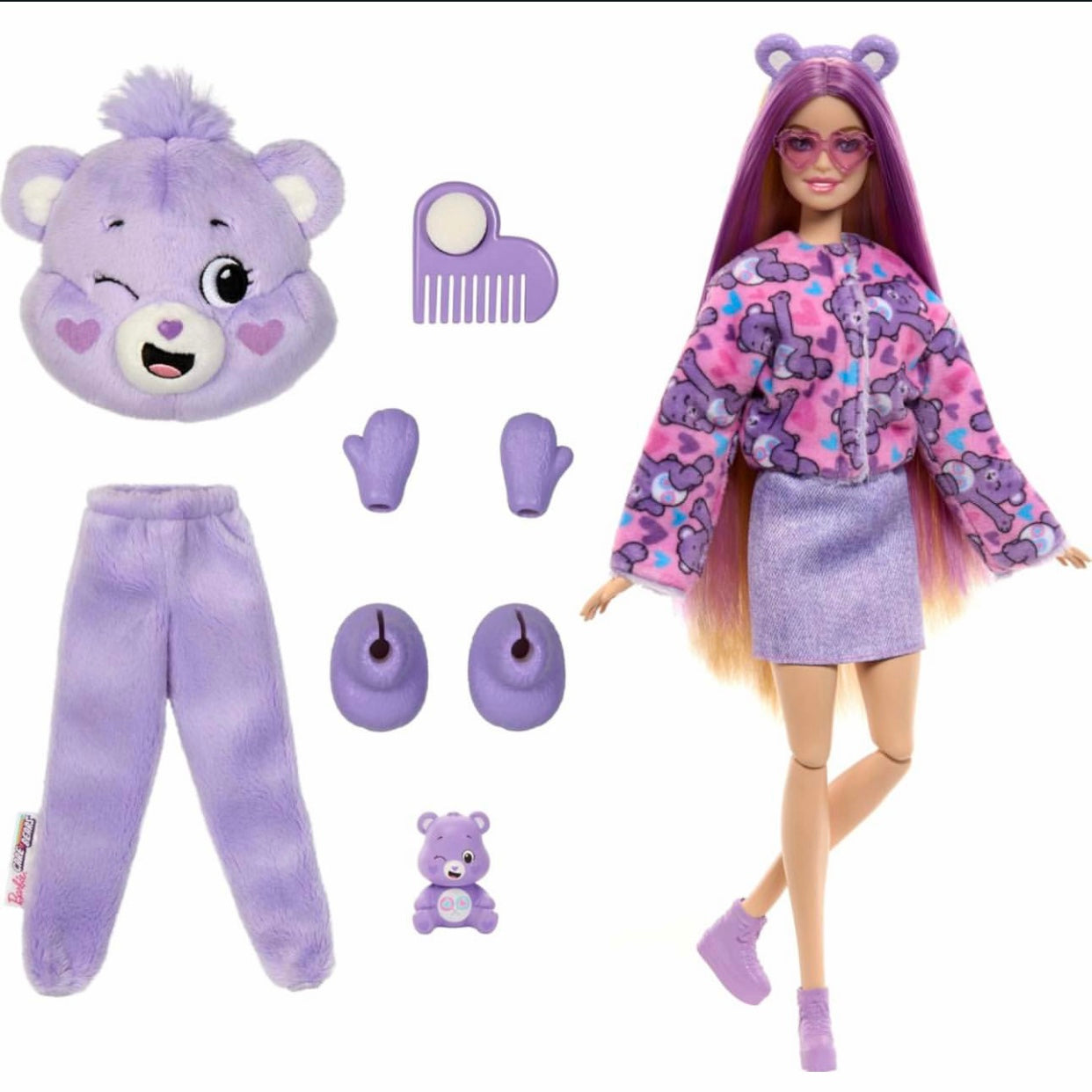 Barbie Cutie Reveal Care Bears Series Fashion Doll with Share Bear Costume