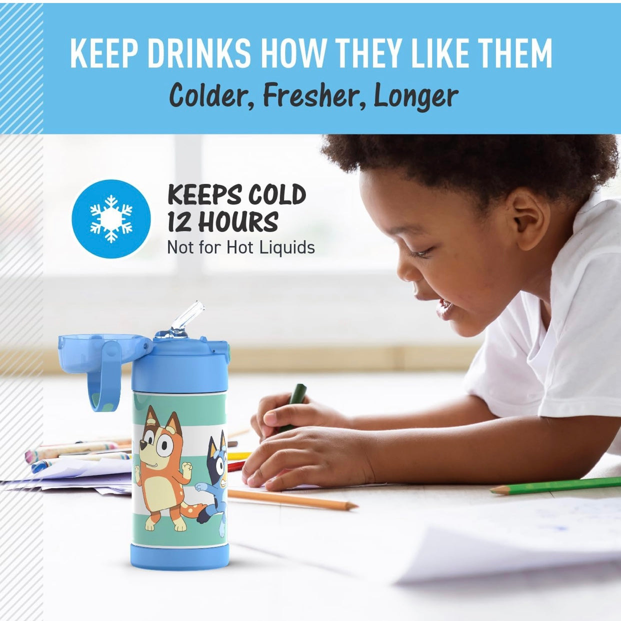 Thermos Funtainer 12oz Water Bottle - Bluey