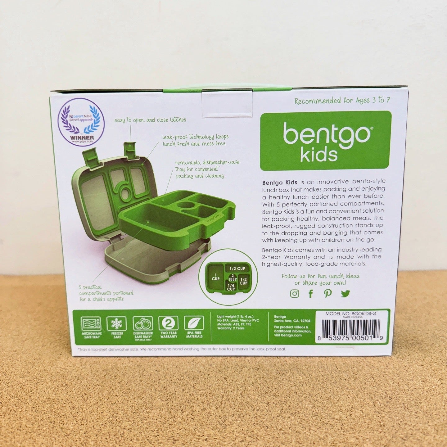 Bentgo Kids Lunch Box - Green