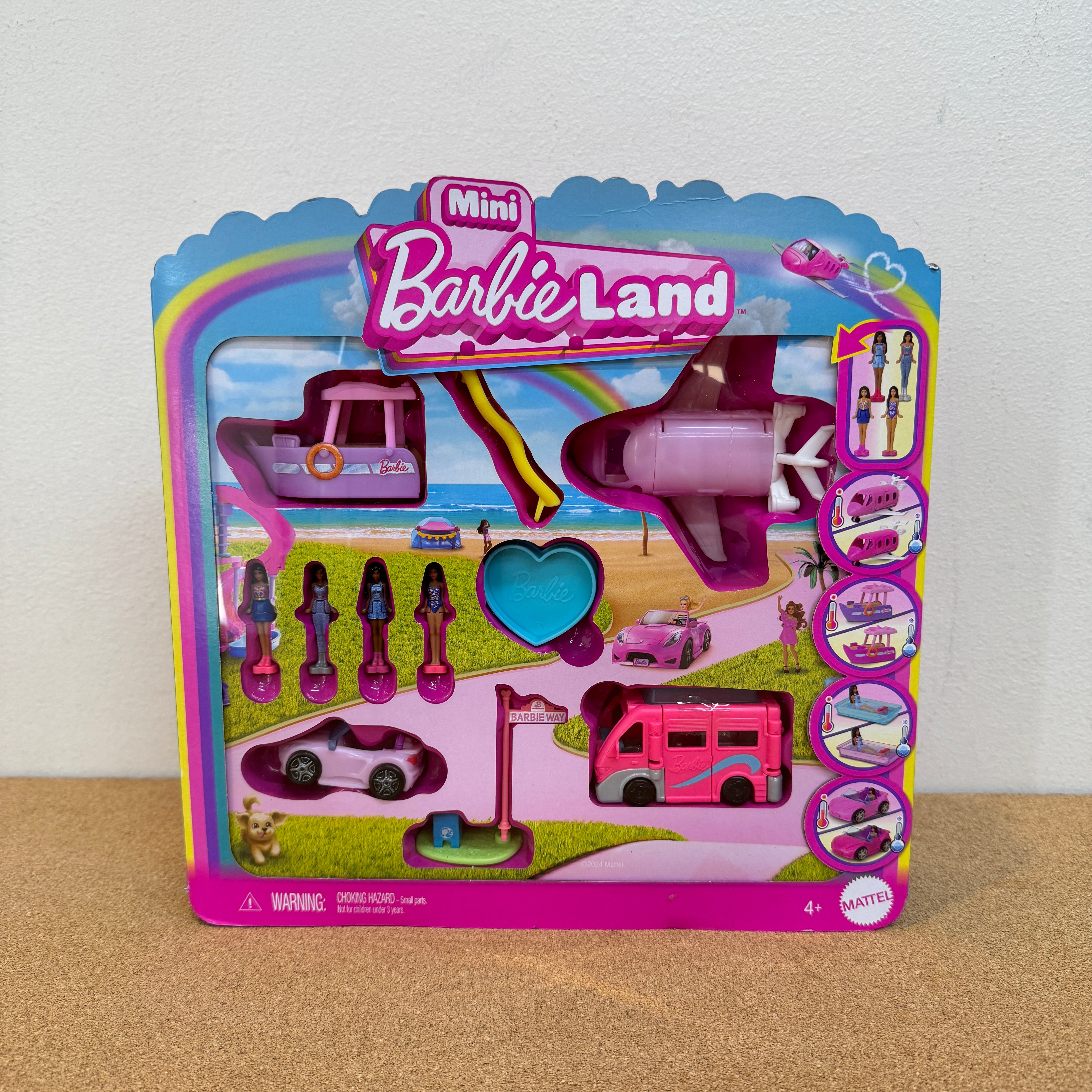 Barbie Mini Barbieland 4Pack Doll & Toy Vehicle Set