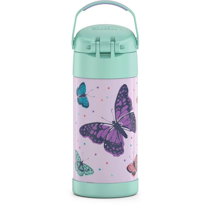 Thermos Kids Funtainer 12oz Water Bottle - Green Butterfly Frenzy