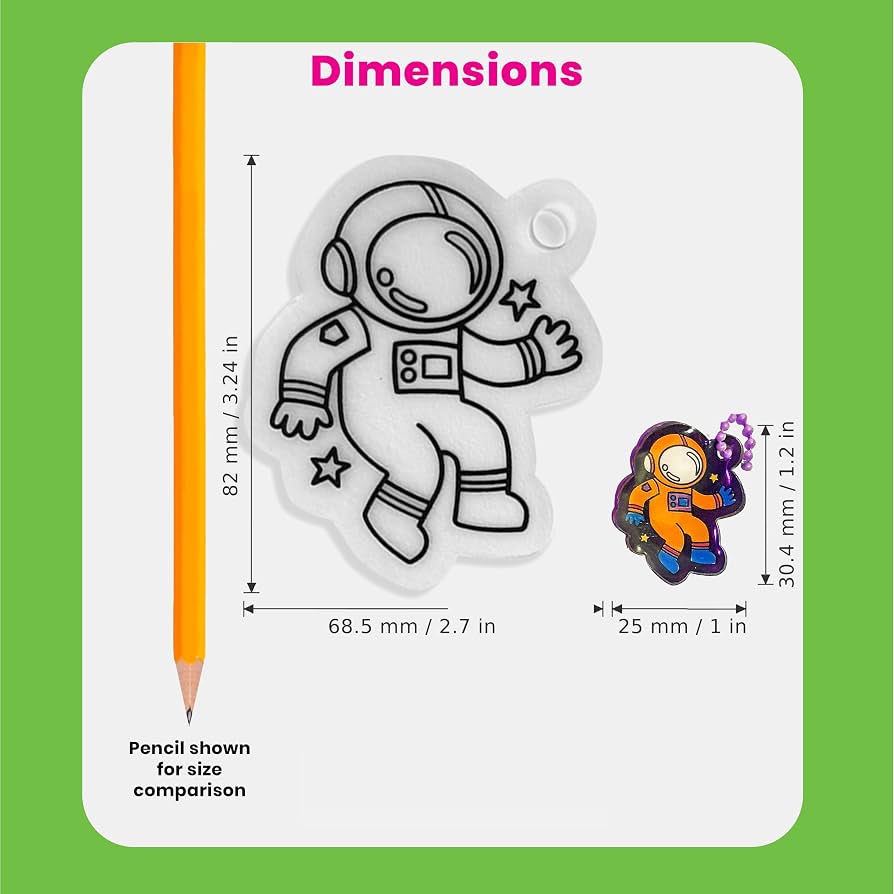 Ooly DIY Shrink Art Charms Kit - Glow Buddies
